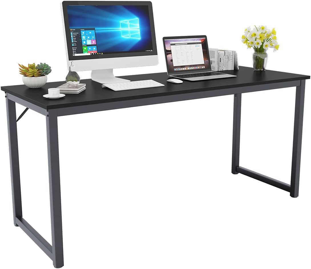 Computer Desk 63 Inches Sturdy Office Desk Meeting Desk Training Desk Writing Desk Workstation Desk Gaming Desk,Black BHUS-GCP2JJ-160BK