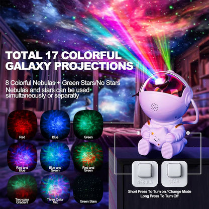 Astronaut Starry Sky Projector Adult Night Light Star Projector LED Astronaut Lamp Galaxy Projector for Bedroom Playroom